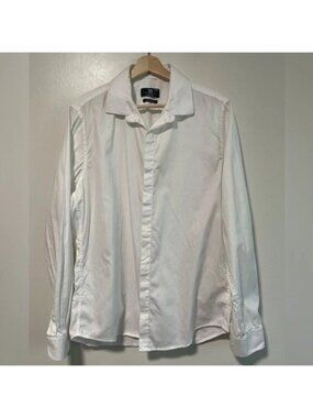 Tex Men’s Slim Fit  Cotton Dress Shirt – White - 41/42